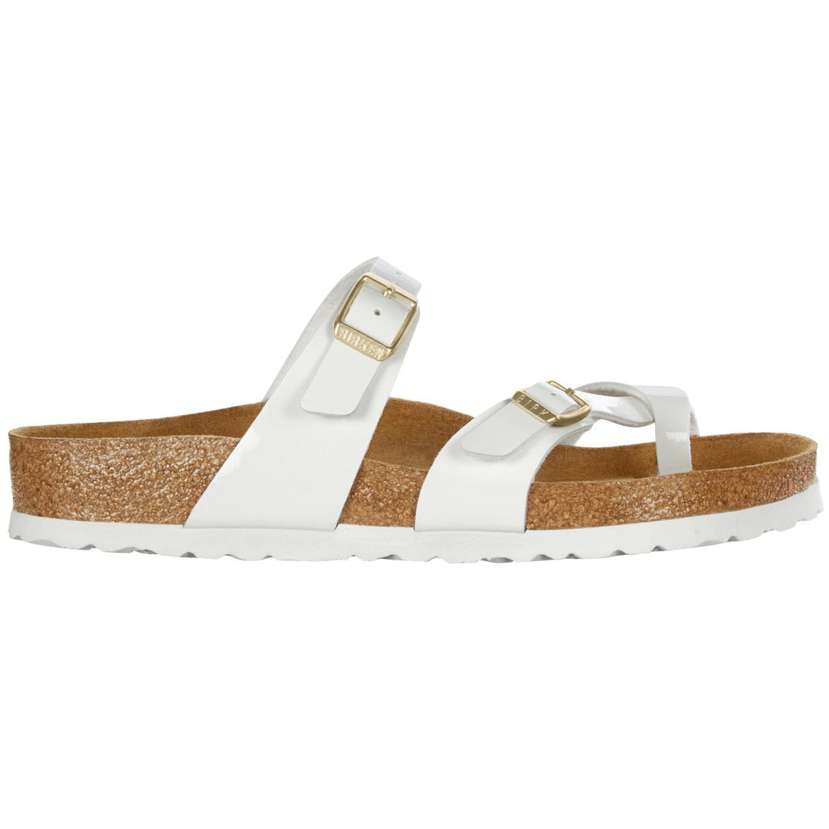 Birkenstock Classic Mayari Birko-flor Regular Fit Patent White Sandals Birkenstock Classic 