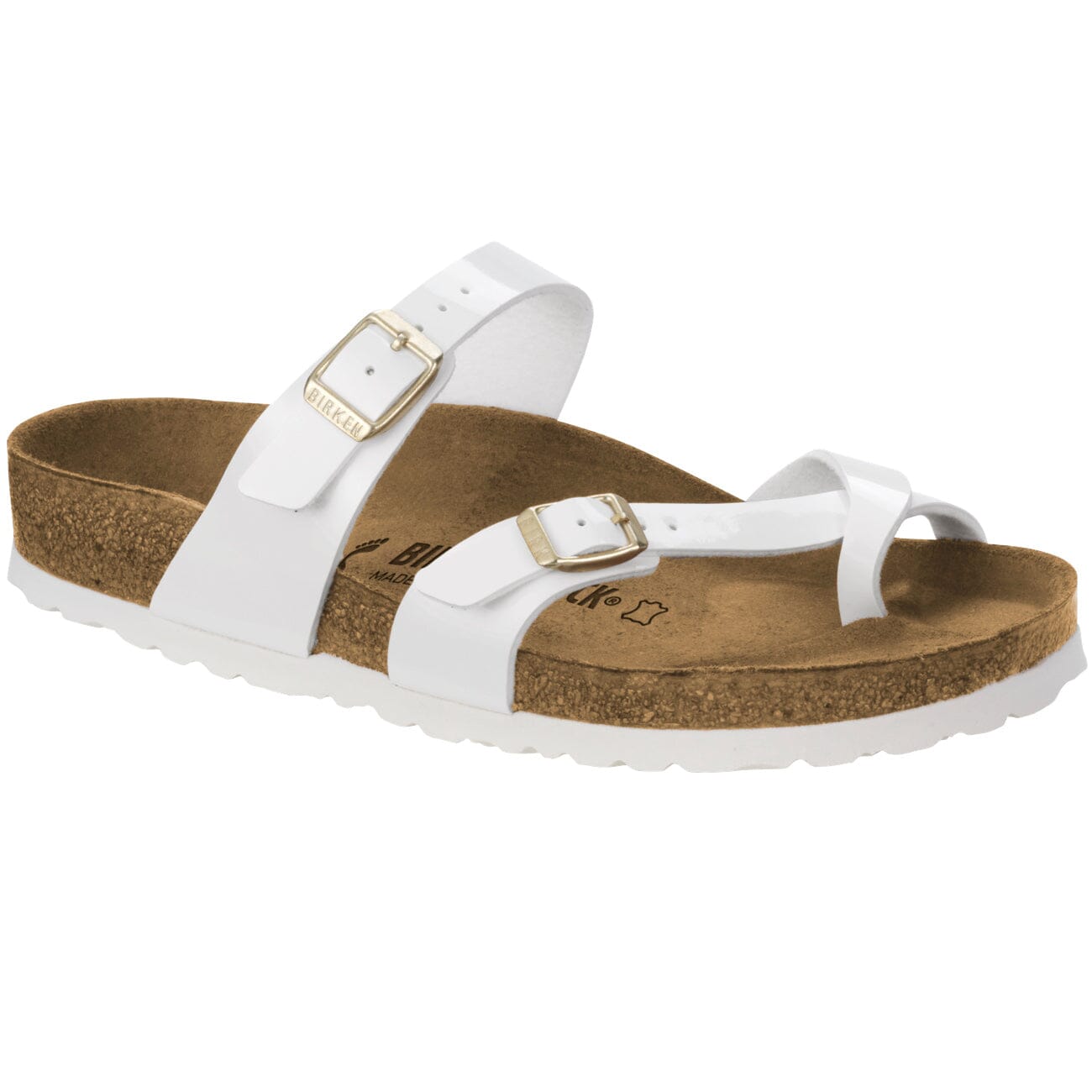 Birkenstock Classic Mayari Birko-flor Regular Fit Patent White Sandals Birkenstock Classic 36 Patent White 