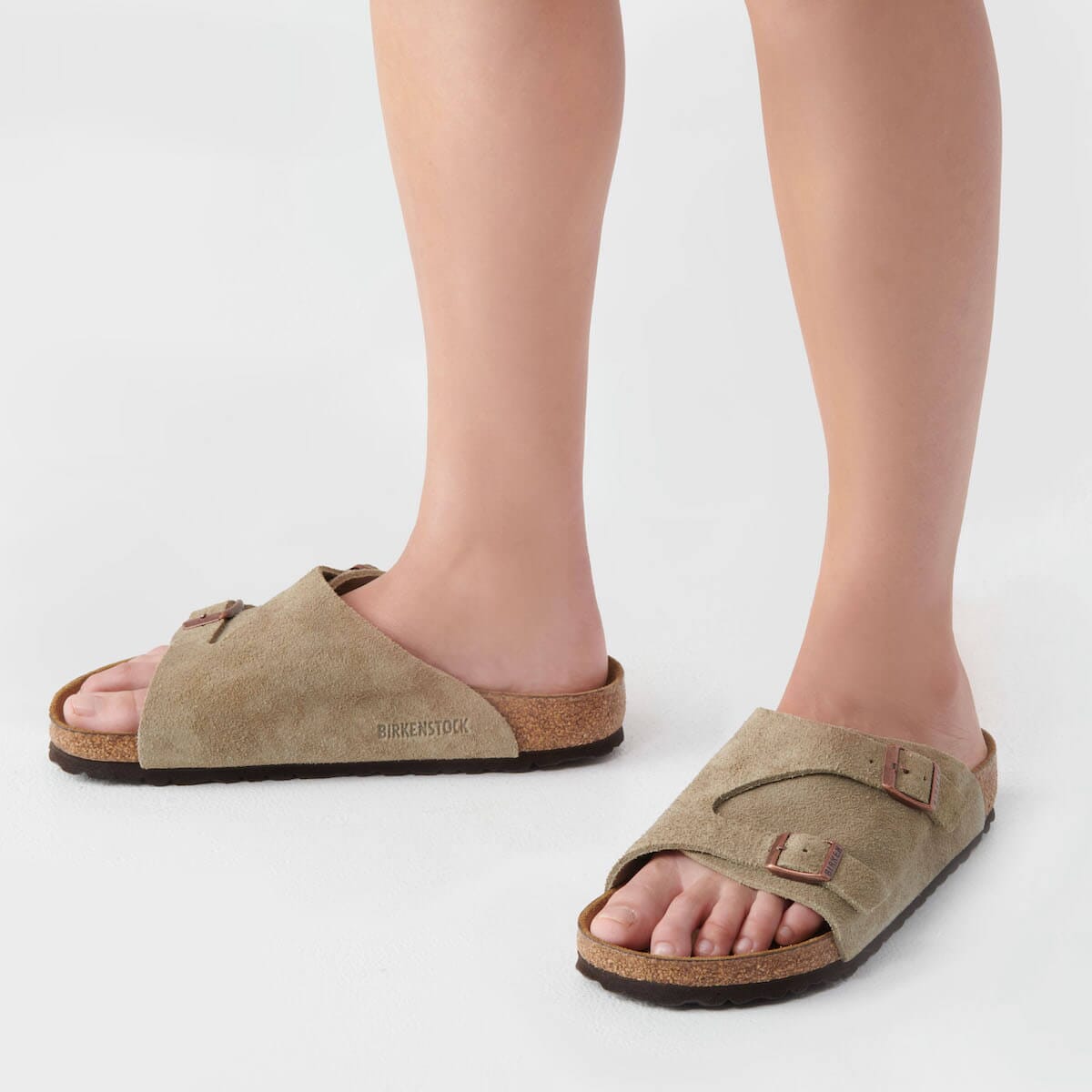 Birkenstock Classic Zurich Soft-Footbed Regular Fit Suede Taupe Sandals Birkenstock Classic 