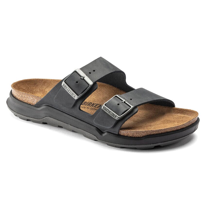 Birkenstock, Arizona Cross Town, Waxy/Oiled Leather, Regular Fit, Black Sandals Birkenstock Adventure Black 40 