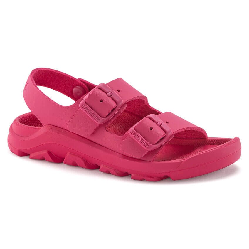 Birkenstock Kids, Mogami, BirkoFlor/ Polyurethane, Narrow Fit, Fuchsia Tulip Sandals Birkenstock Kids Fuchsia Tulip 24 