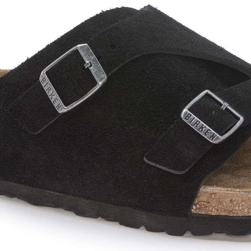 Birkenstock Classic Zurich Suede Narrow Fit Black Sandals Birkenstock Classic 