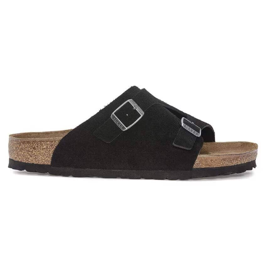 Birkenstock Classic Zurich Suede Narrow Fit Black Sandals Birkenstock Classic 