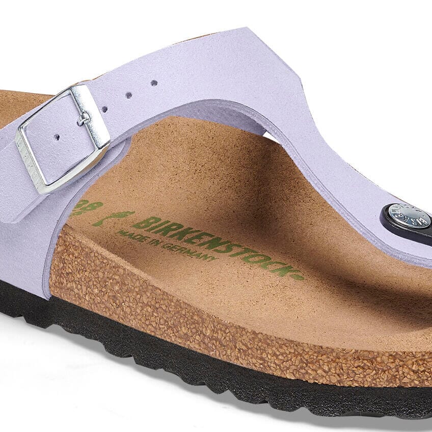 Birkenstock Gizeh Soft Birki Vegan Purple Fog Synthetic Regular Fit Sandals Birkenstock Seasonal 