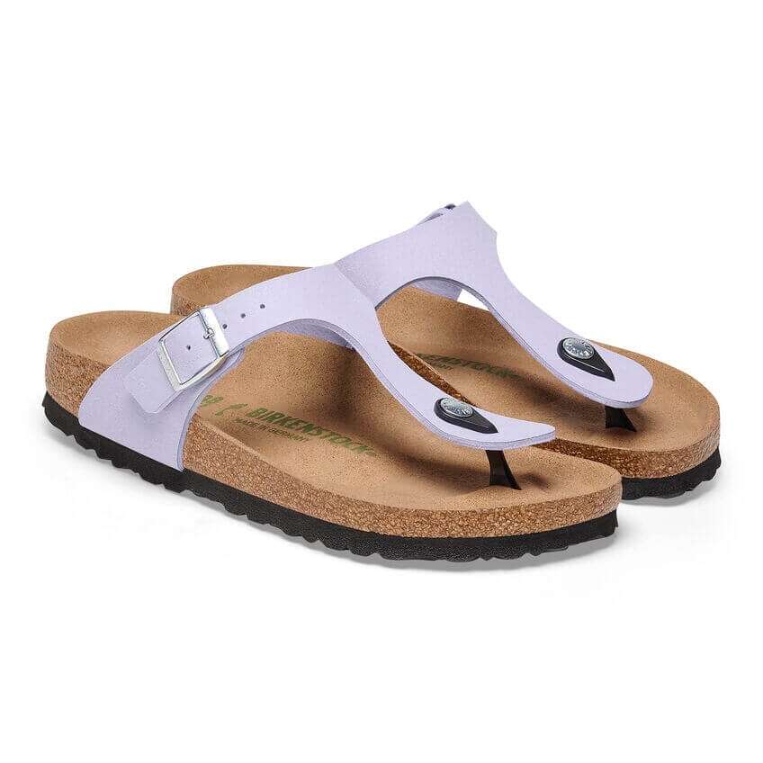 Birkenstock Gizeh Soft Birki Vegan Purple Fog Synthetic Regular Fit Sandals Birkenstock Seasonal 