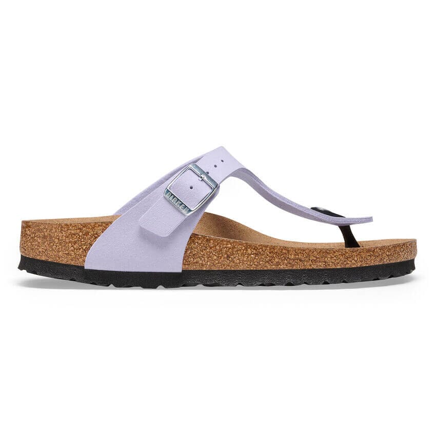 Birkenstock Gizeh Soft Birki Vegan Purple Fog Synthetic Regular Fit Sandals Birkenstock Seasonal 