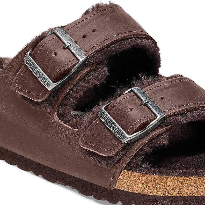 Birkenstock Arizona Shearling Habana Oiled Leather Regular Fit Sandals Birkenstock Seasonal 