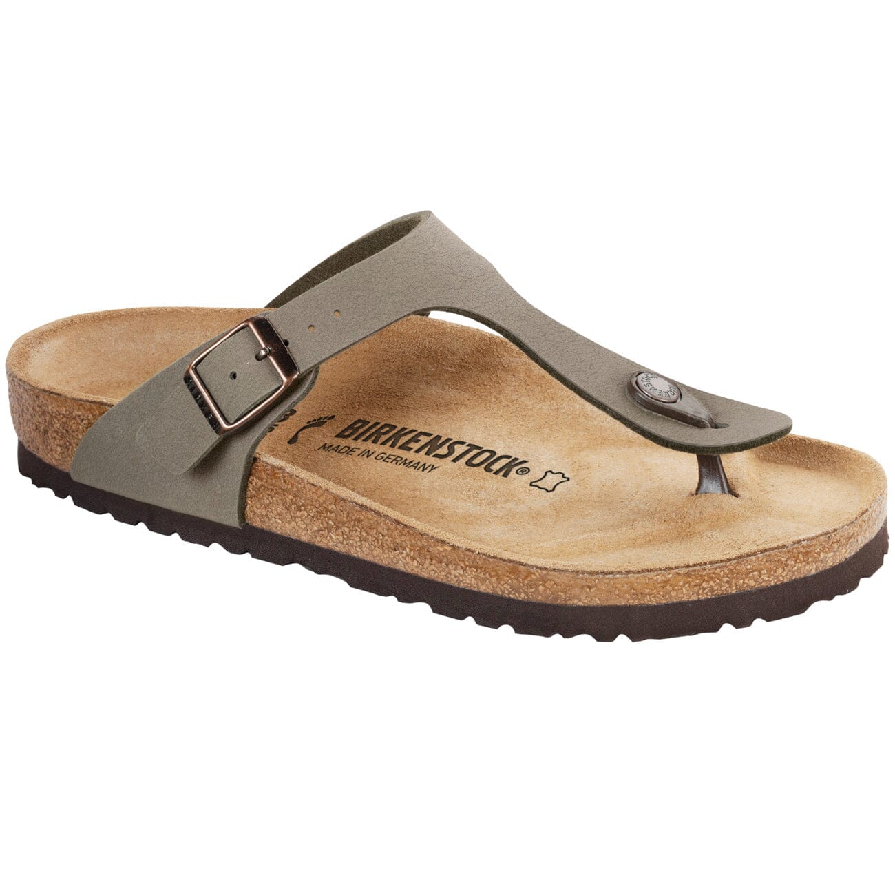 Birkenstock Gizeh Regular Fit Birko-Flor Stone Sandals Birkenstock Classic 35 Stone 