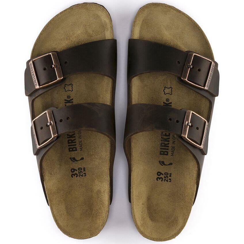 Birkenstock Classic Arizona Natural Leather Regular Fit Habana Sandals Birkenstock Classic 