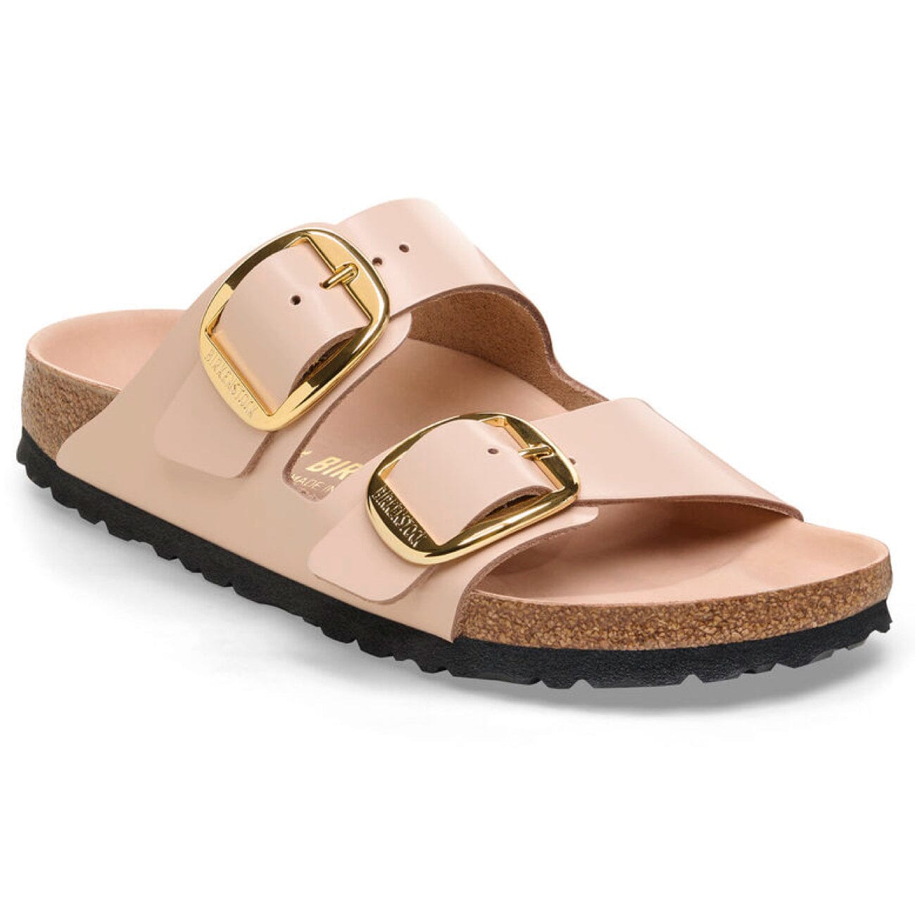 Birkenstock Seasonal, Arizona, Big Buckle, Natural/Patent Leather, Regular Fit, New Beige Sandals Birkenstock Seasonal New Beige 36 