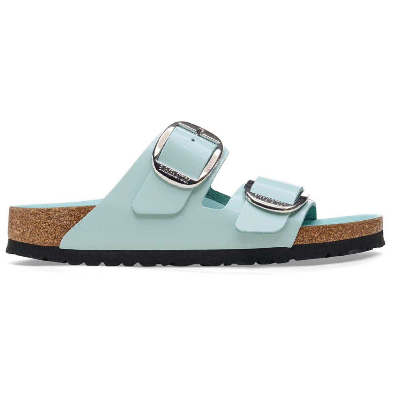 Birkenstock Seasonal, Arizona, Big Buckle, Natural/Patent Leather, Regular Fit, Surf Green Sandals Birkenstock Seasonal Surf Green 36 