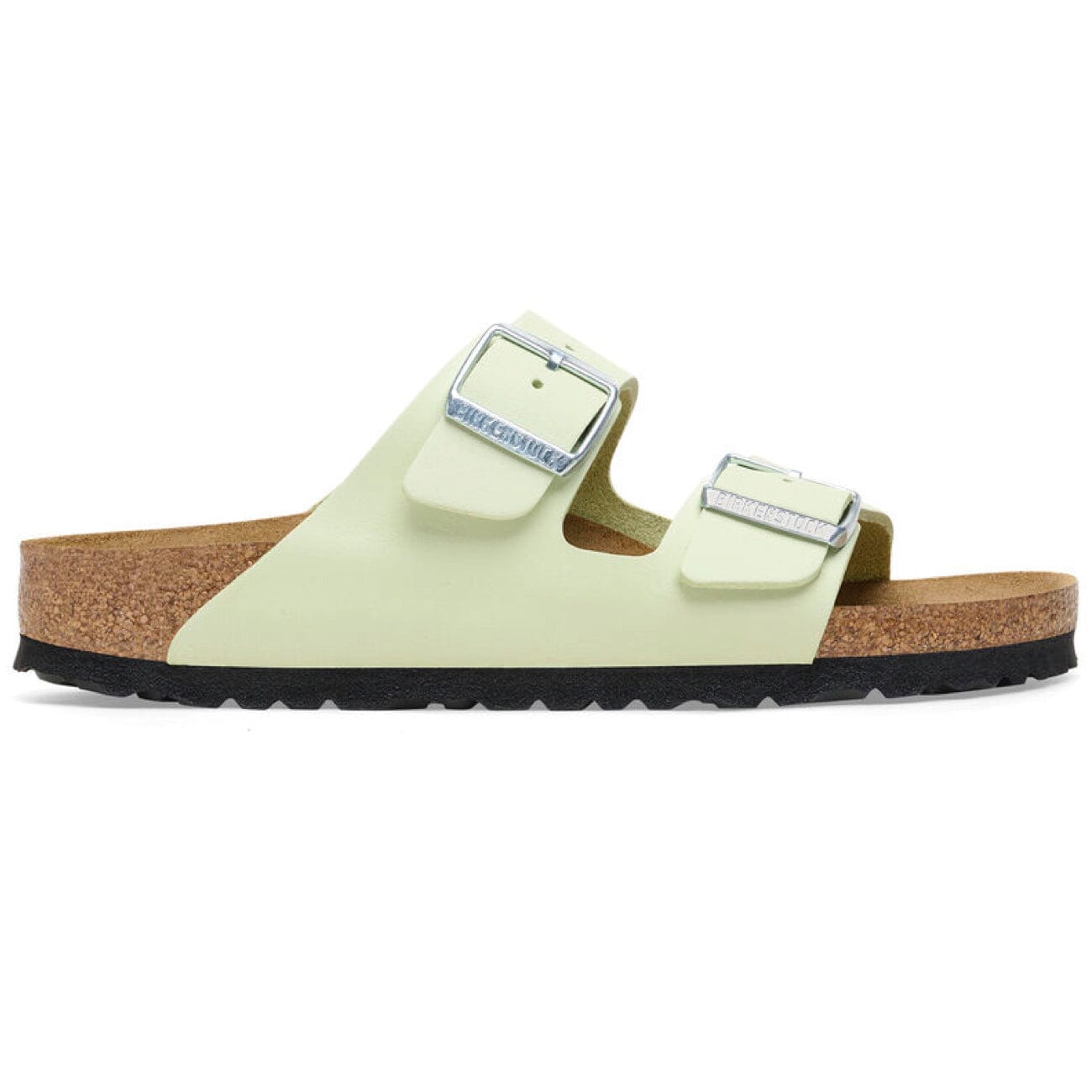 Birkenstock Seasonal, Arizona, Soft Nubuck Leather, Narrow Fit, Faded Lime Sandals Birkenstock Seasonal Faded Lime 36 