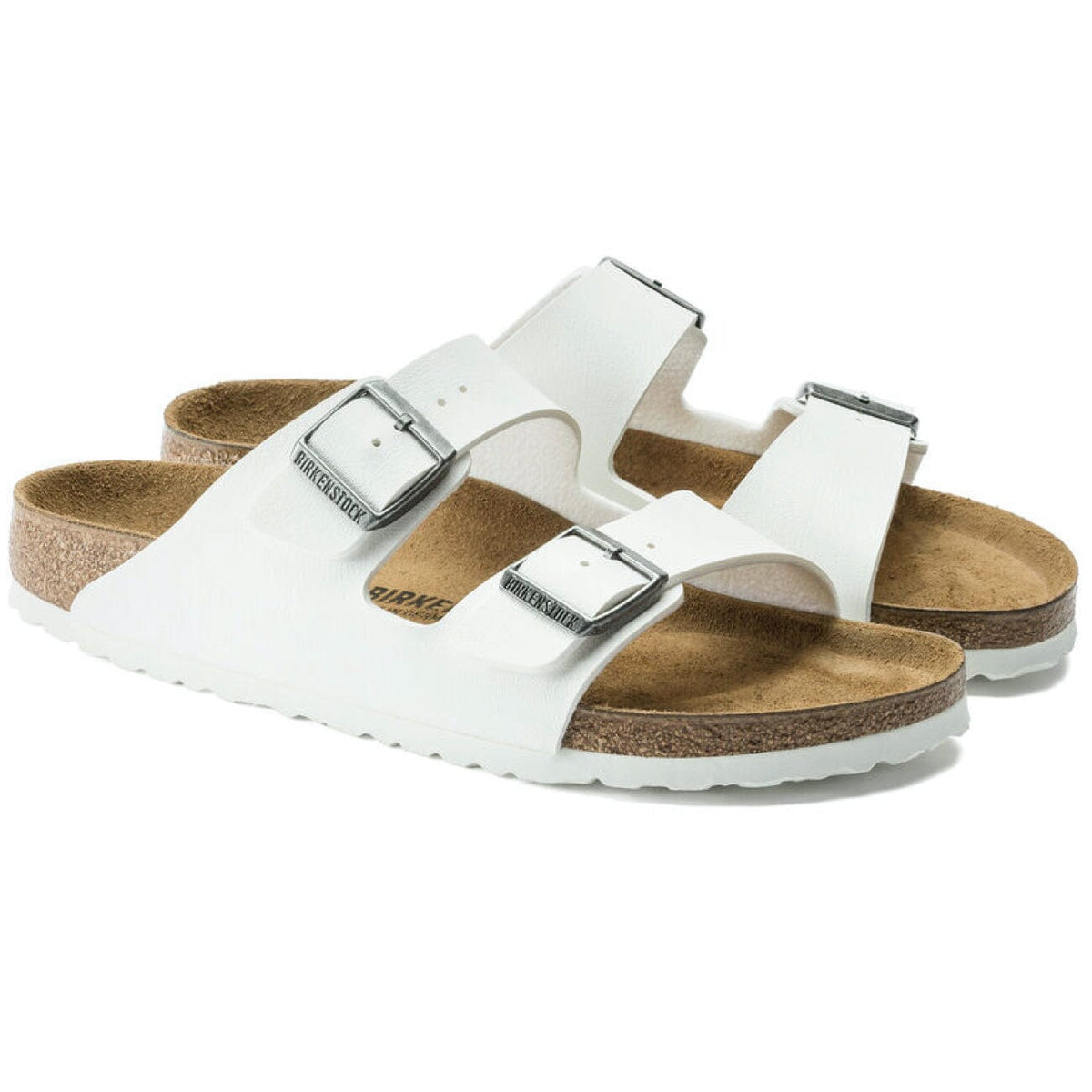 Birkenstock Classic, Arizona, Birko-Flor, Regular Fit, White Sandals Birkenstock 