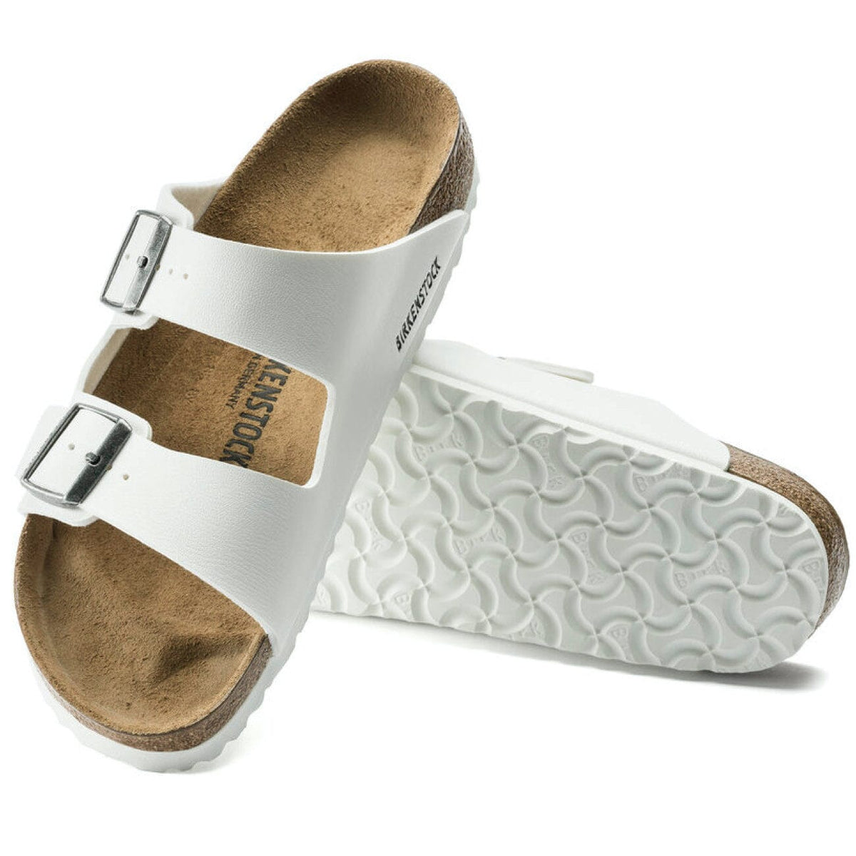 Birkenstock Classic, Arizona, Birko-Flor, Regular Fit, White Sandals Birkenstock 