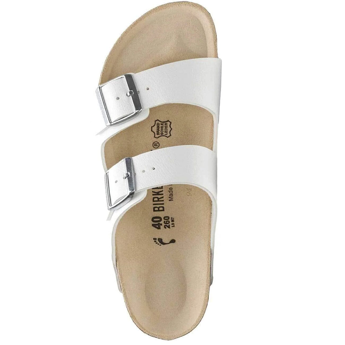 Birkenstock Classic, Arizona, Birko-Flor, Narrow Fit, White Sandals Birkenstock Classic 