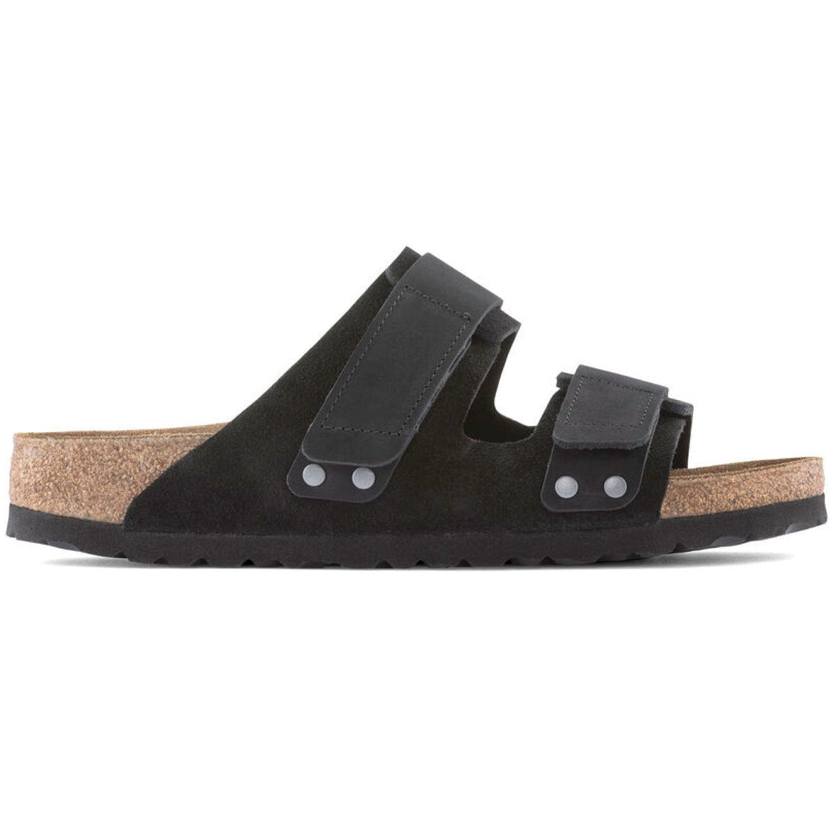 Birkenstock, UJI, Suede/Nubuck Leather, Regular Fit, Black Sandals Birkenstock Seasonal 