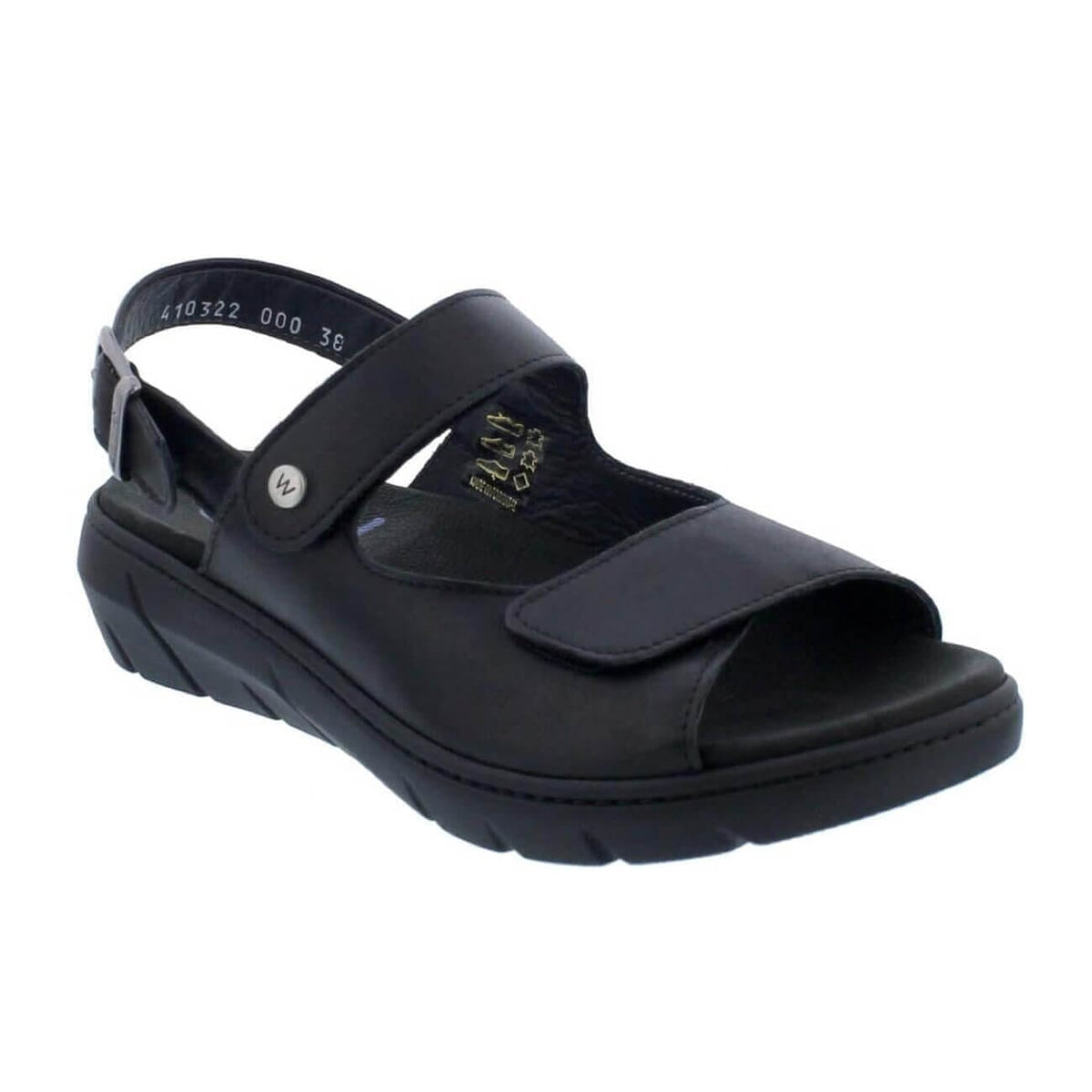 Wolky, Terra, Corfu, Sandal, Verona Leather, Black Sandals Wolky 