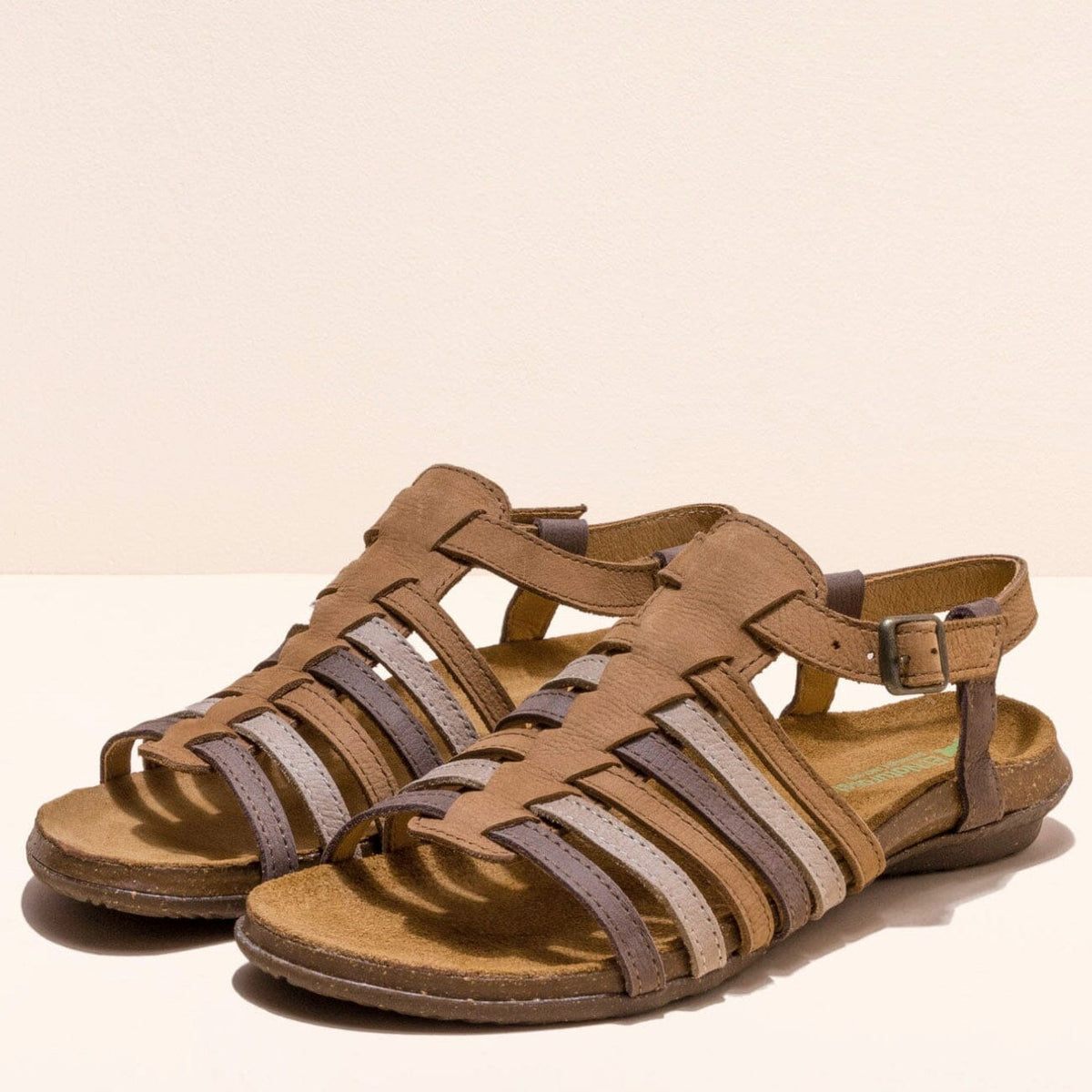 El Naturalista, WAKATAUA, Sandal, Pleasant Leather, Multi-Honey Sandals El Natura Lista Multi-Honey 36 