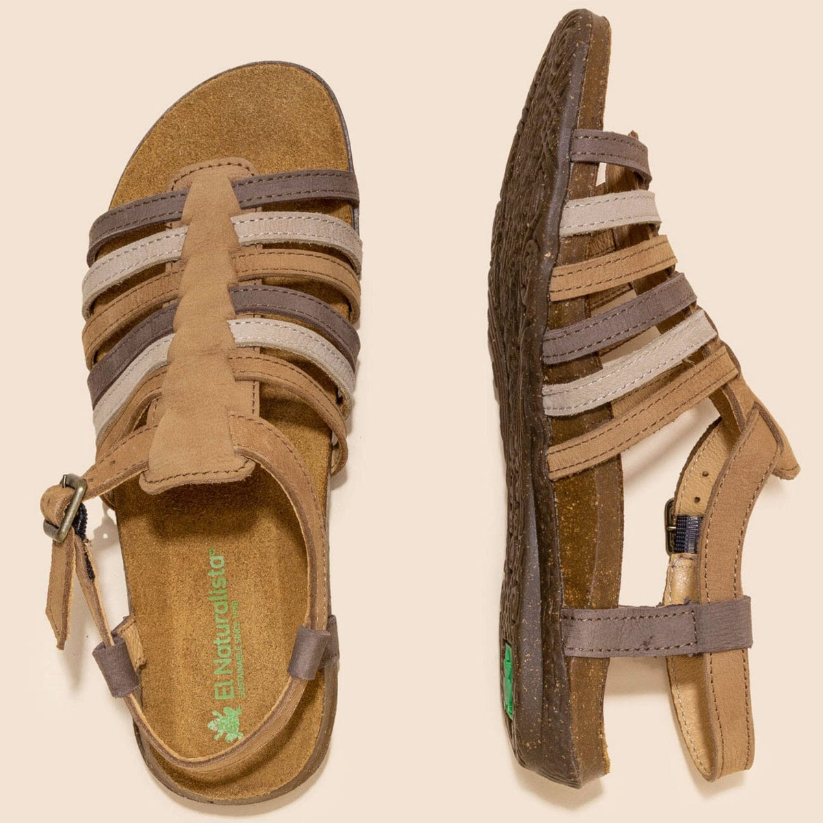 El Naturalista, WAKATAUA, Sandal, Pleasant Leather, Multi-Honey Sandals El Natura Lista 