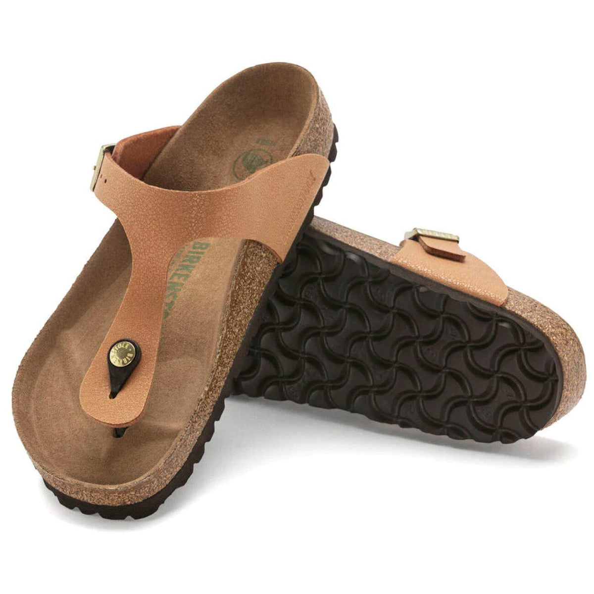 Birkenstock, Gizeh, BirkiBuc/MicroFibre, Earthy Vegan, Regular Fit, Pecan Sandals Birkenstock Seasonal 