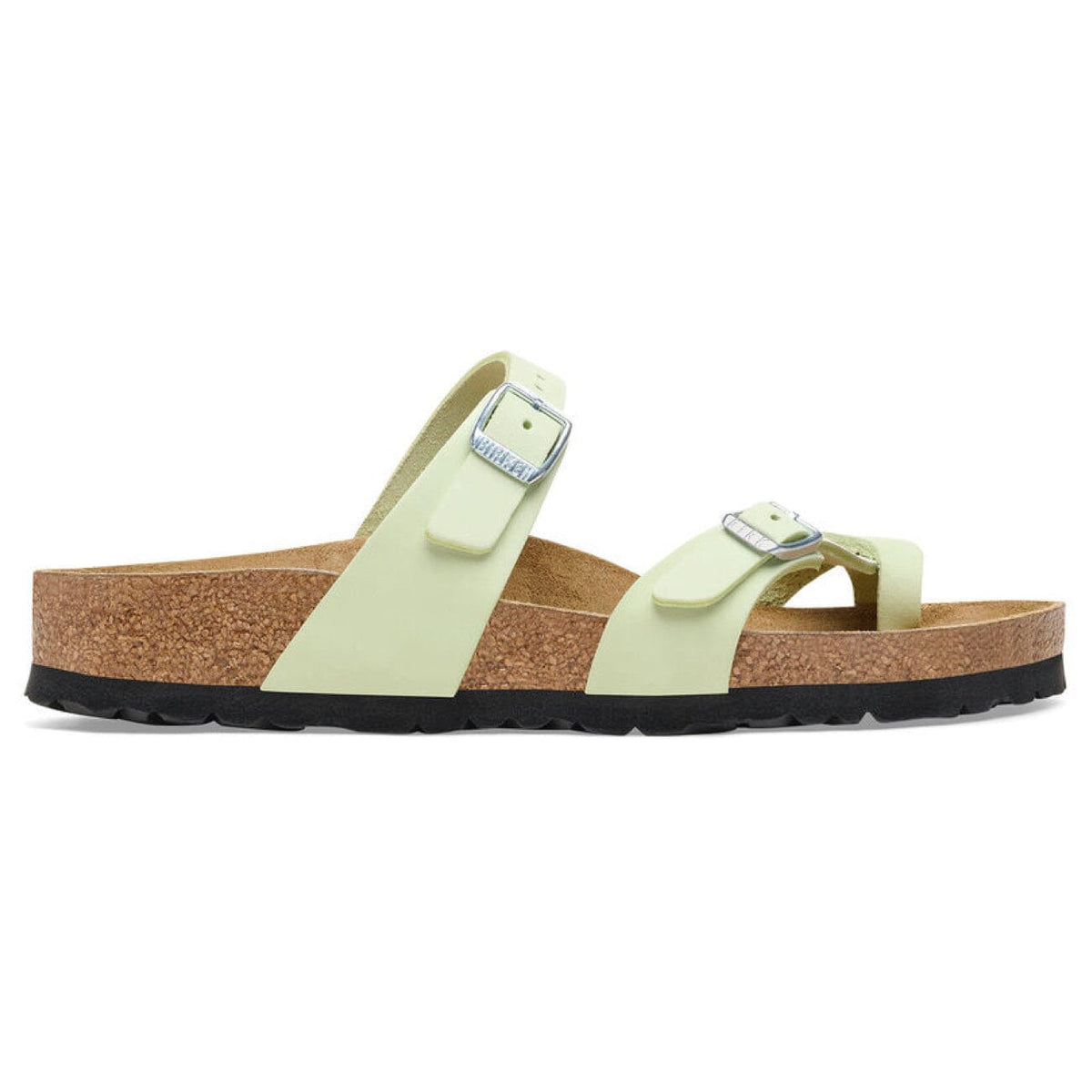 Birkenstock Seasonal, Mayari, Soft Nubuck Leather, Regular Fit, Faded Lime Sandals Birkenstock Seasonal 