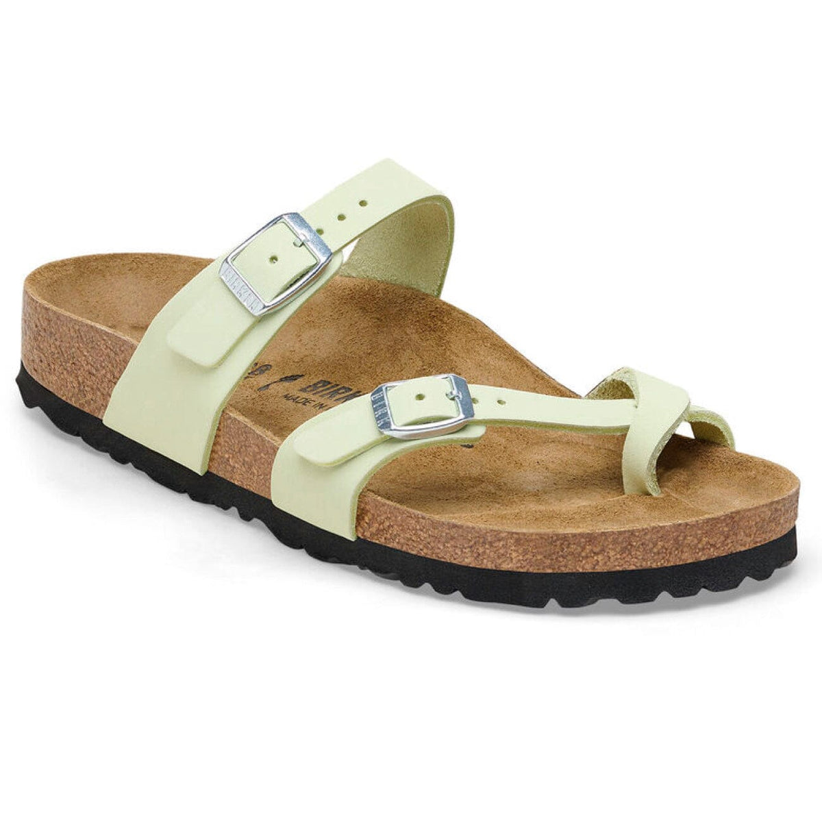 Birkenstock Seasonal, Mayari, Soft Nubuck Leather, Regular Fit, Faded Lime Sandals Birkenstock Seasonal Faded Lime 36 