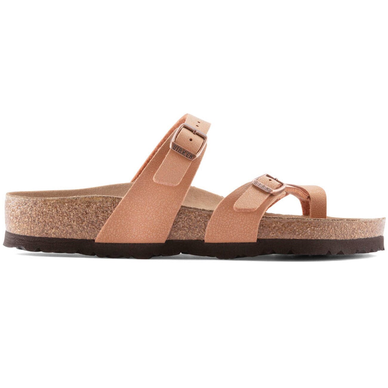 Birkenstock Mayari, Birkibuc Vegan, Regular Size, Pecan Sandals Birkenstock Vegan Pecan 36 