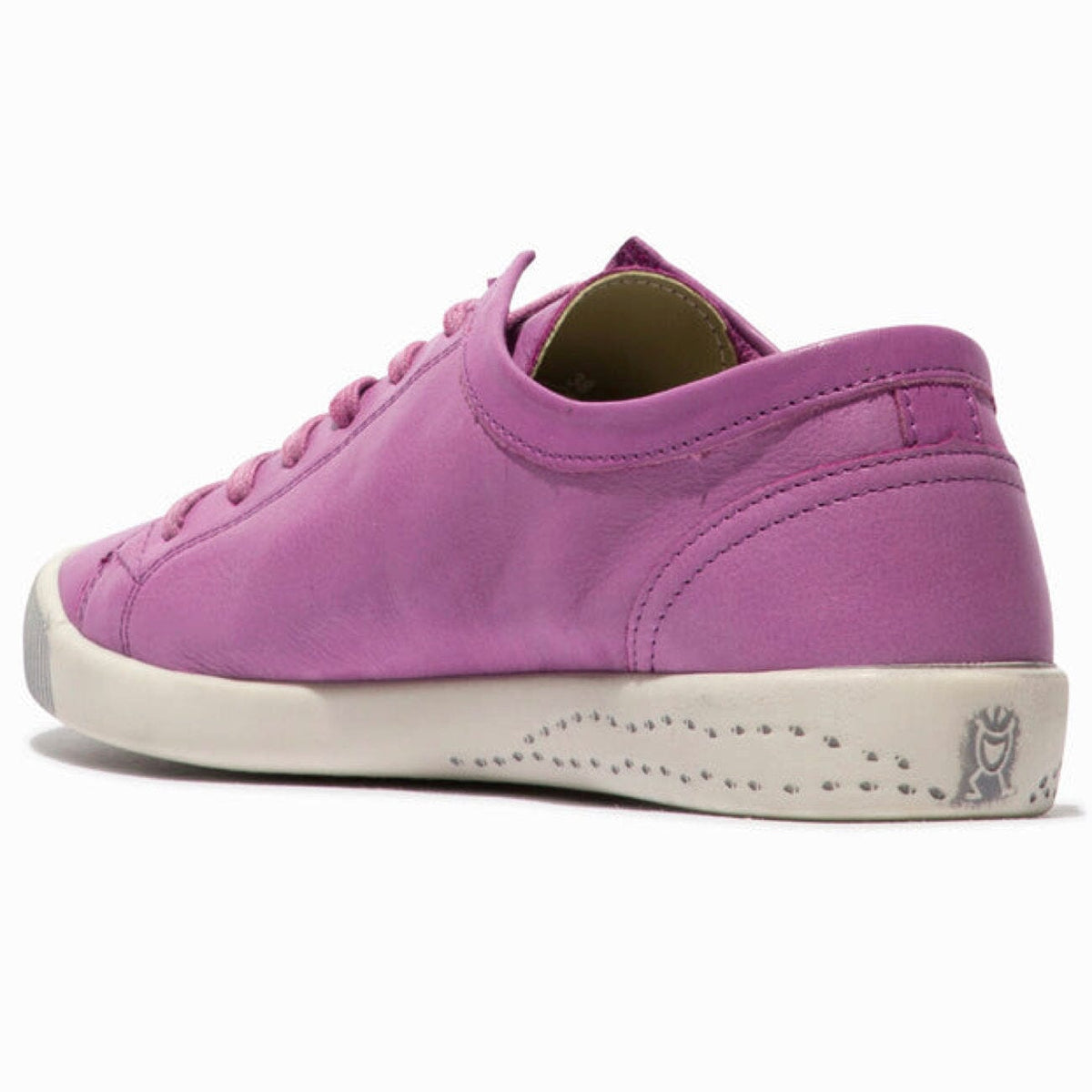 Softinos Isla154 Laceup Shoe Washed Leather Fuchsia Shoes Softinos 