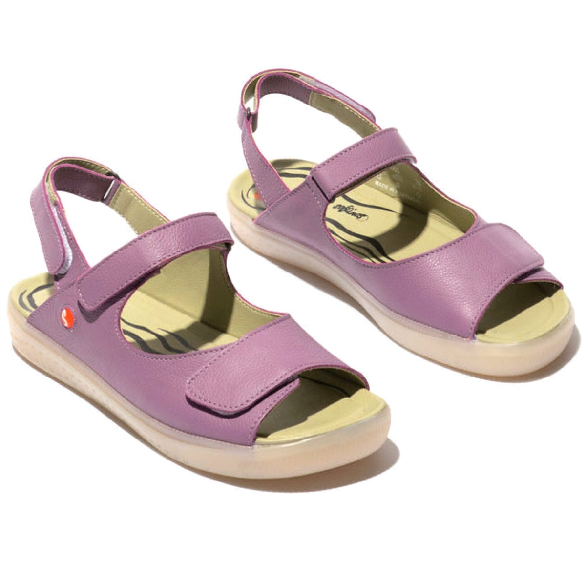 Softinos Ioah743 Sandal Smooth Leather Lavender Sandals Softinos 36 Lavender 