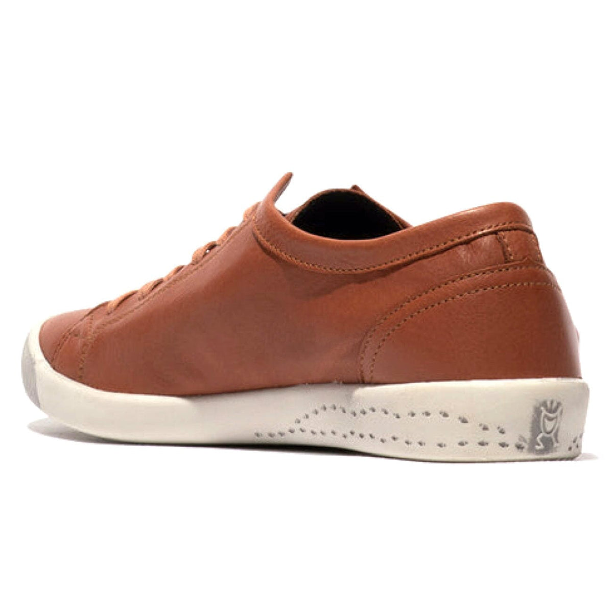 Softinos Isla154 Laceup Shoe Washed Leather Cognac Shoes Softinos 