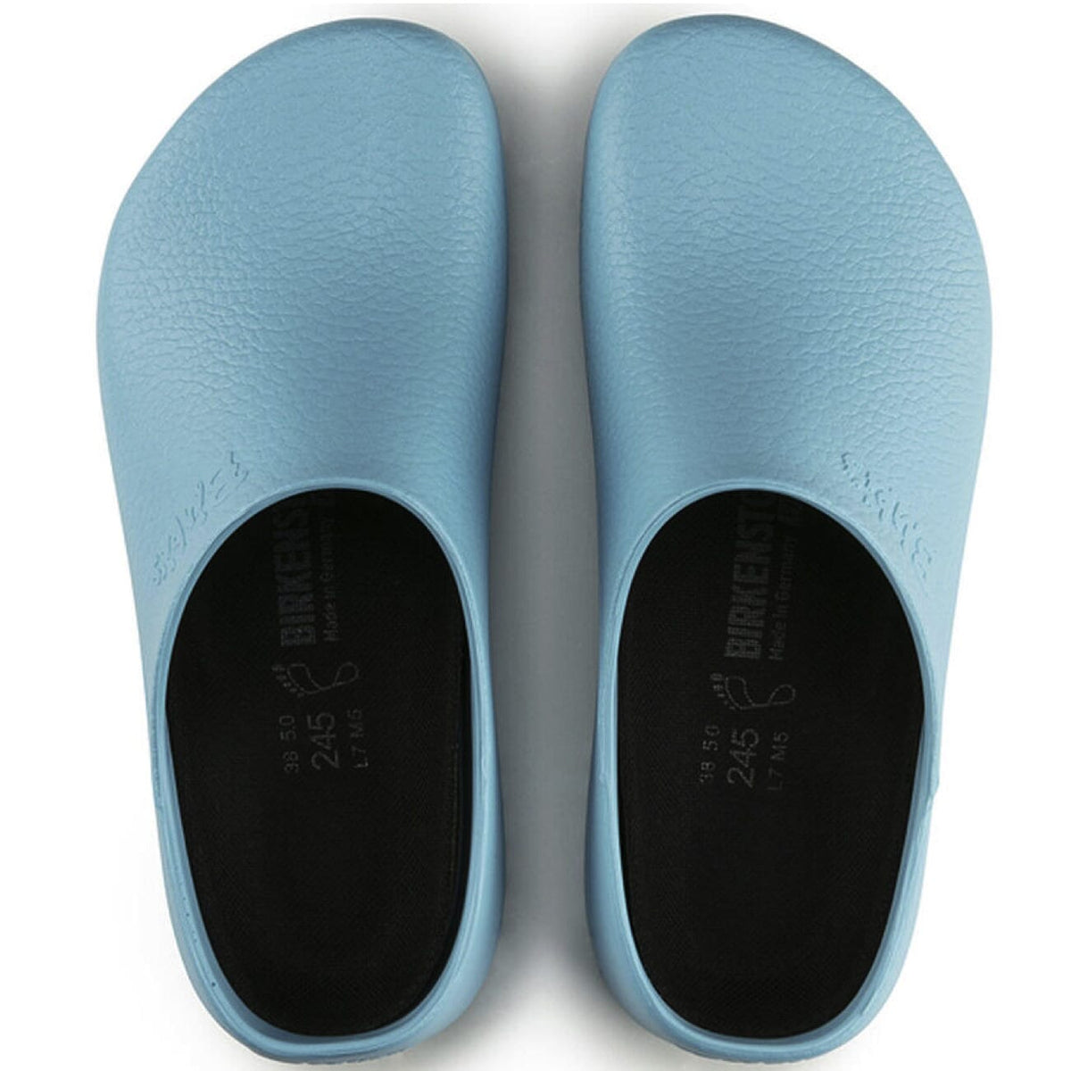 Birkenstock Super Birki Light Blue Polyurethane Regular Fit Clogs Birkenstock Professional 