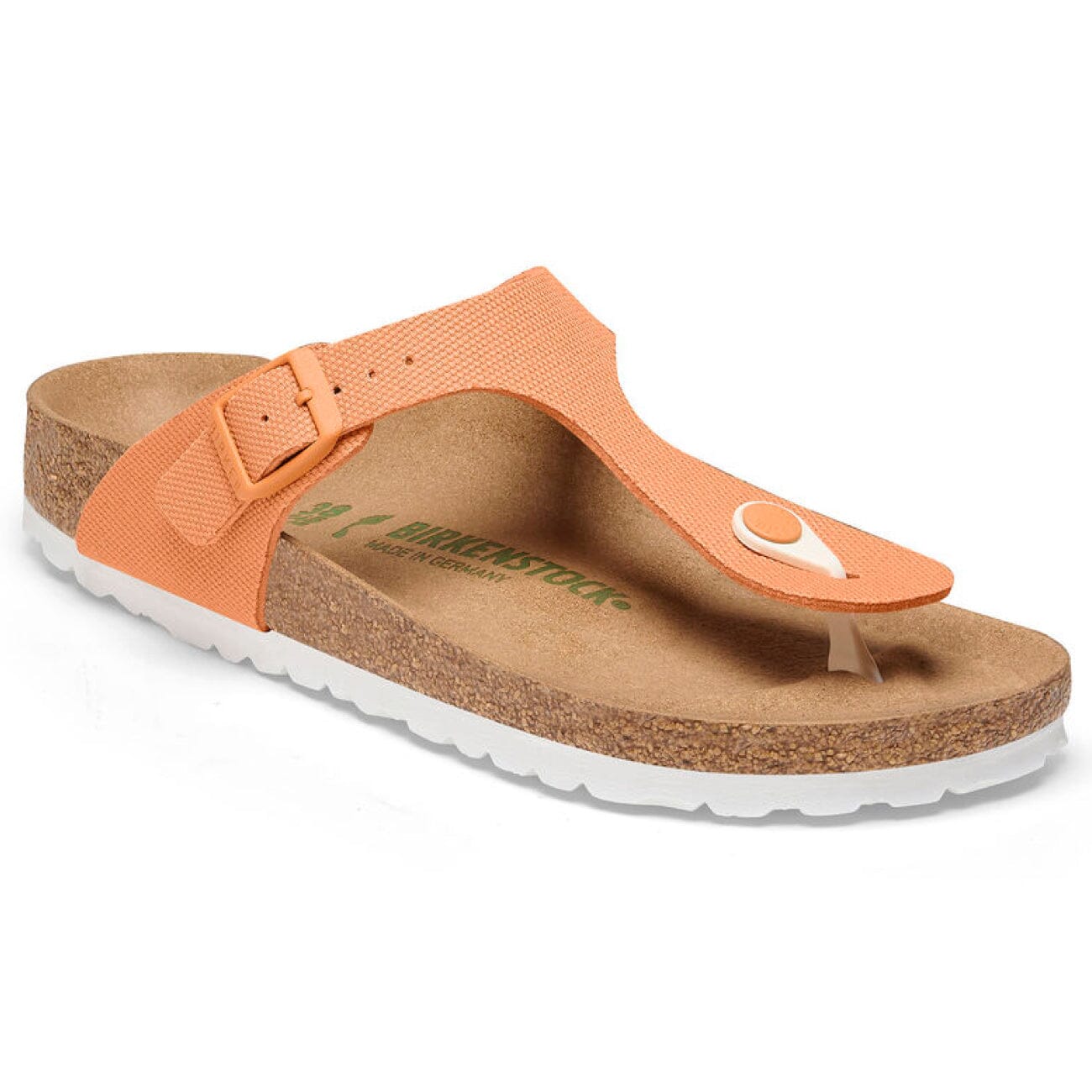 Birkenstock Seasonal, Gizeh, Vegan Canvas, Regular Fit, Papaya Textile Sandals Birkenstock Seasonal Papaya Textile 36 