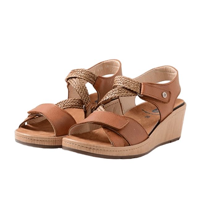 Wolky La Jolla Sandal Leather Cognac Sandals Wolky 