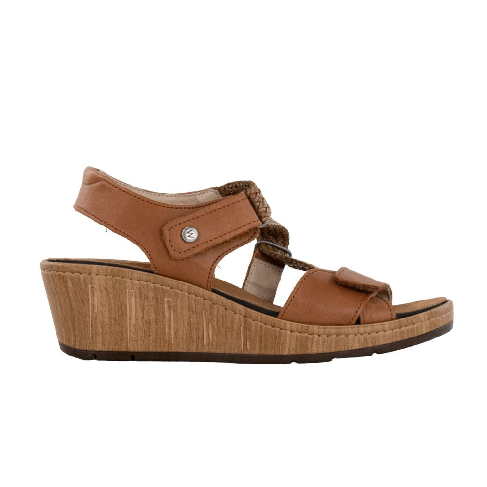 Wolky La Jolla Sandal Leather Cognac Sandals Wolky 