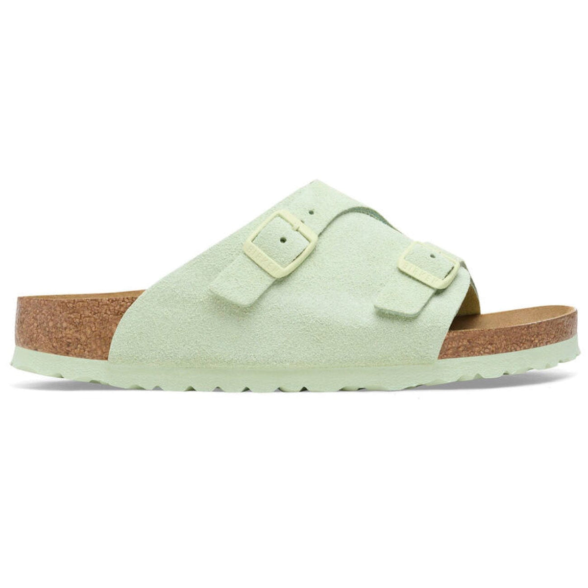 Birkenstock Zurich Narrow Fit Suede leather Faded Lime Sandals Birkenstock Classic 