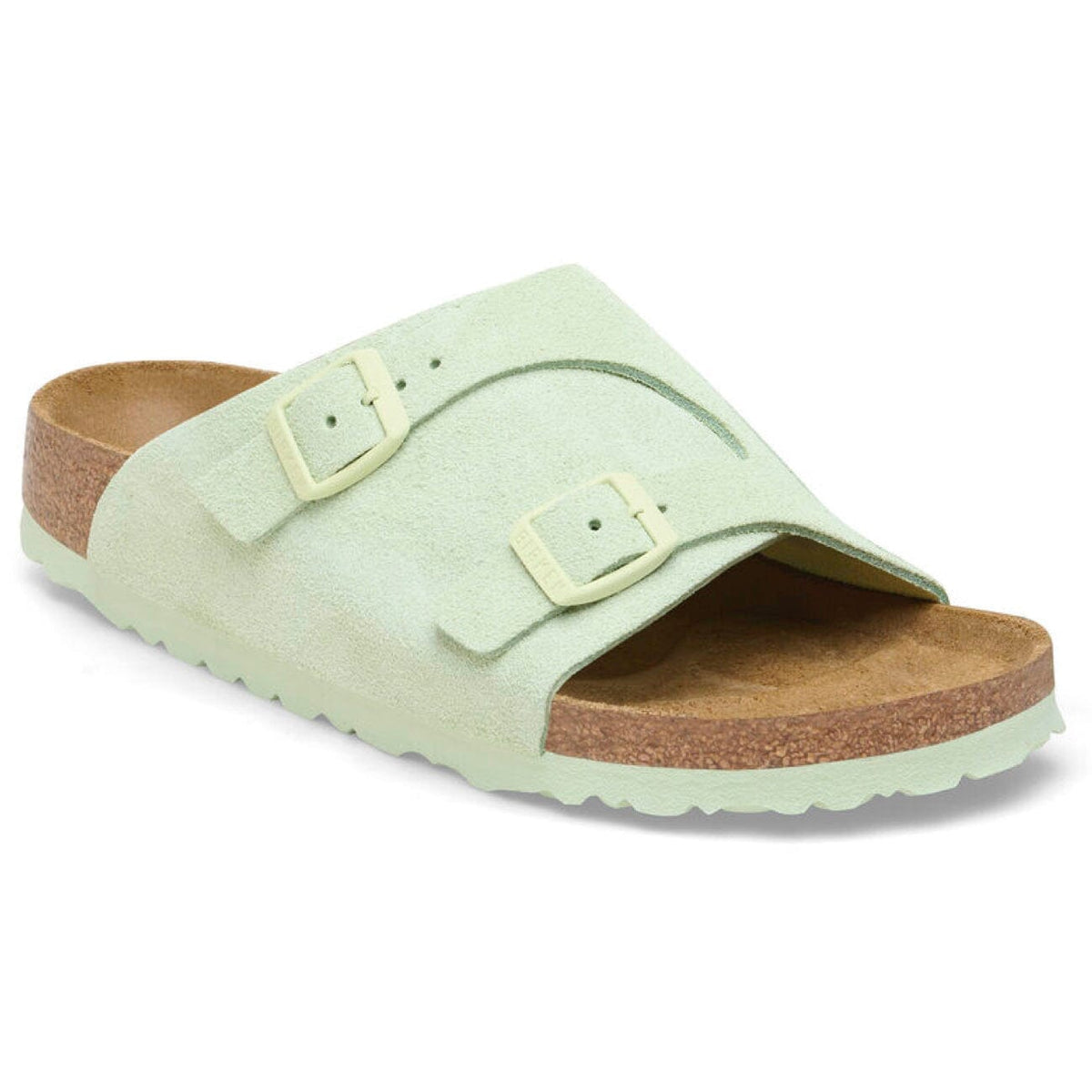 Birkenstock Zurich Narrow Fit Suede leather Faded Lime Sandals Birkenstock Classic 37 N Faded Lime 