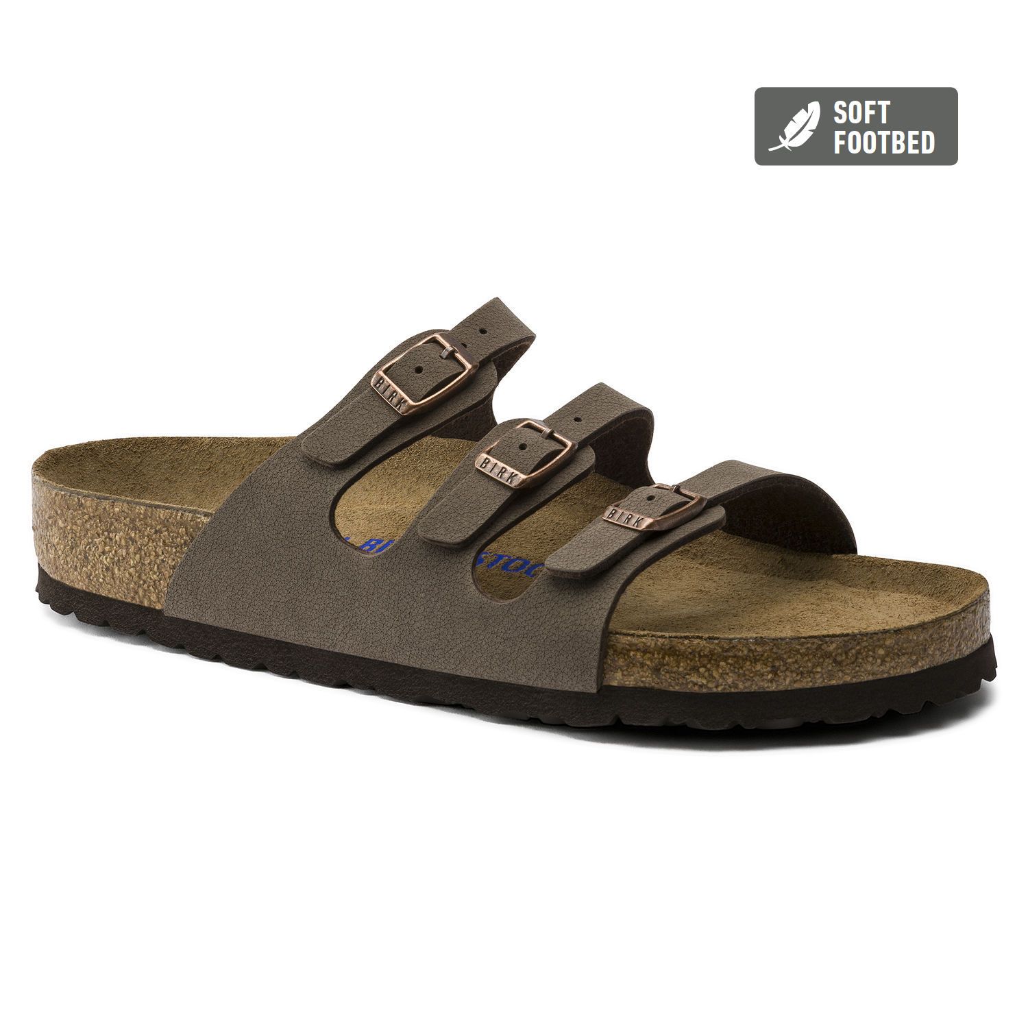 Birkenstock Classic, Florida SFB, Birko-Flor Nubuck, Regular Fit, Mocha Sandals Birkenstock Classic Mocha 35 