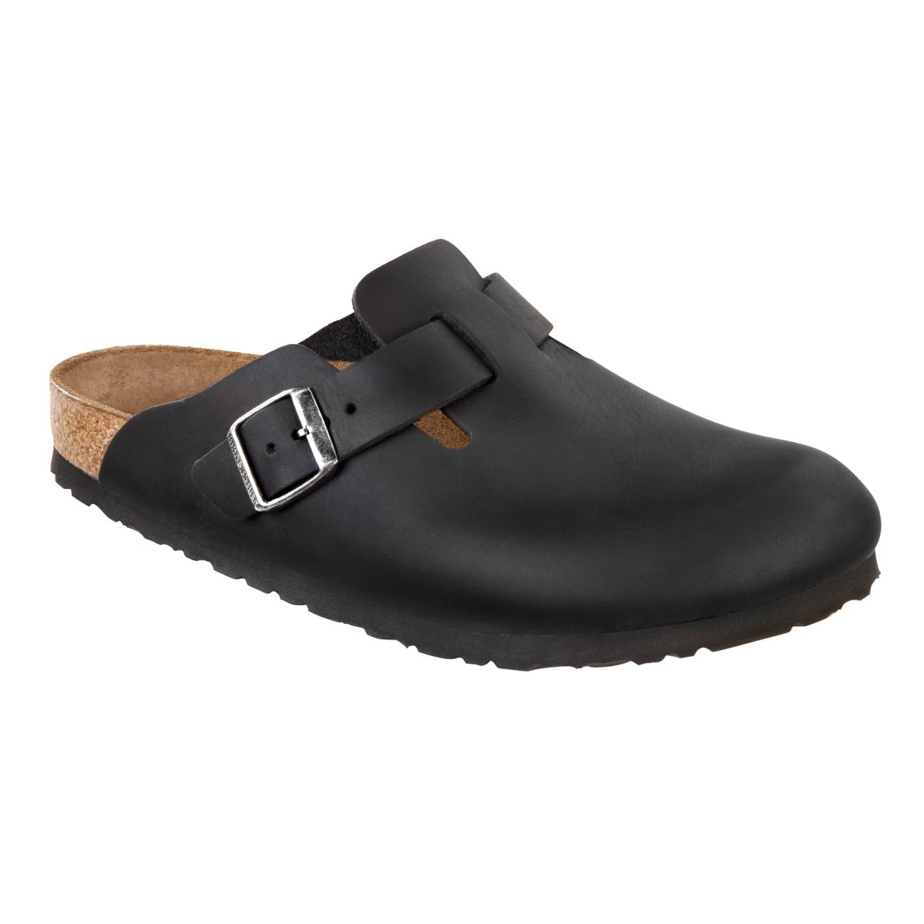 Birkenstock Classic, Boston, Narrow Fit, Oiled Leather, Black Clogs Birkenstock Classic Black 36 