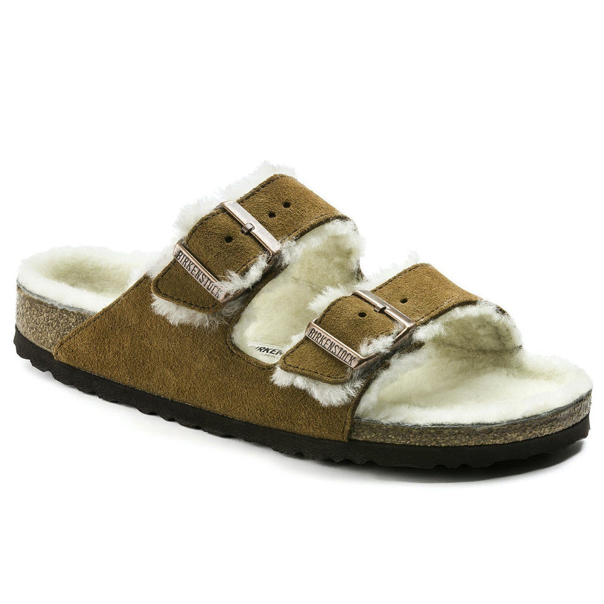 Birkenstock Seasonal, Arizona, Suede Leather, Regular Fit, Shearling Mink Sandals Birkenstock Seasonal Mink 35 