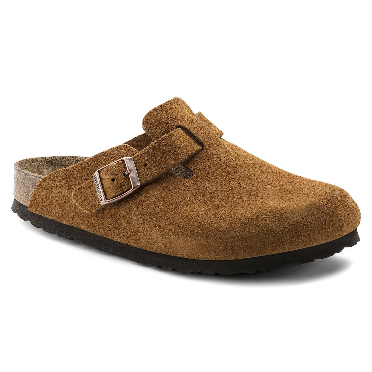 Birkenstock Boston, Regular Fit, Soft Footbed, Suede Leather, Mink Clogs Birkenstock Shoes Mink 38 