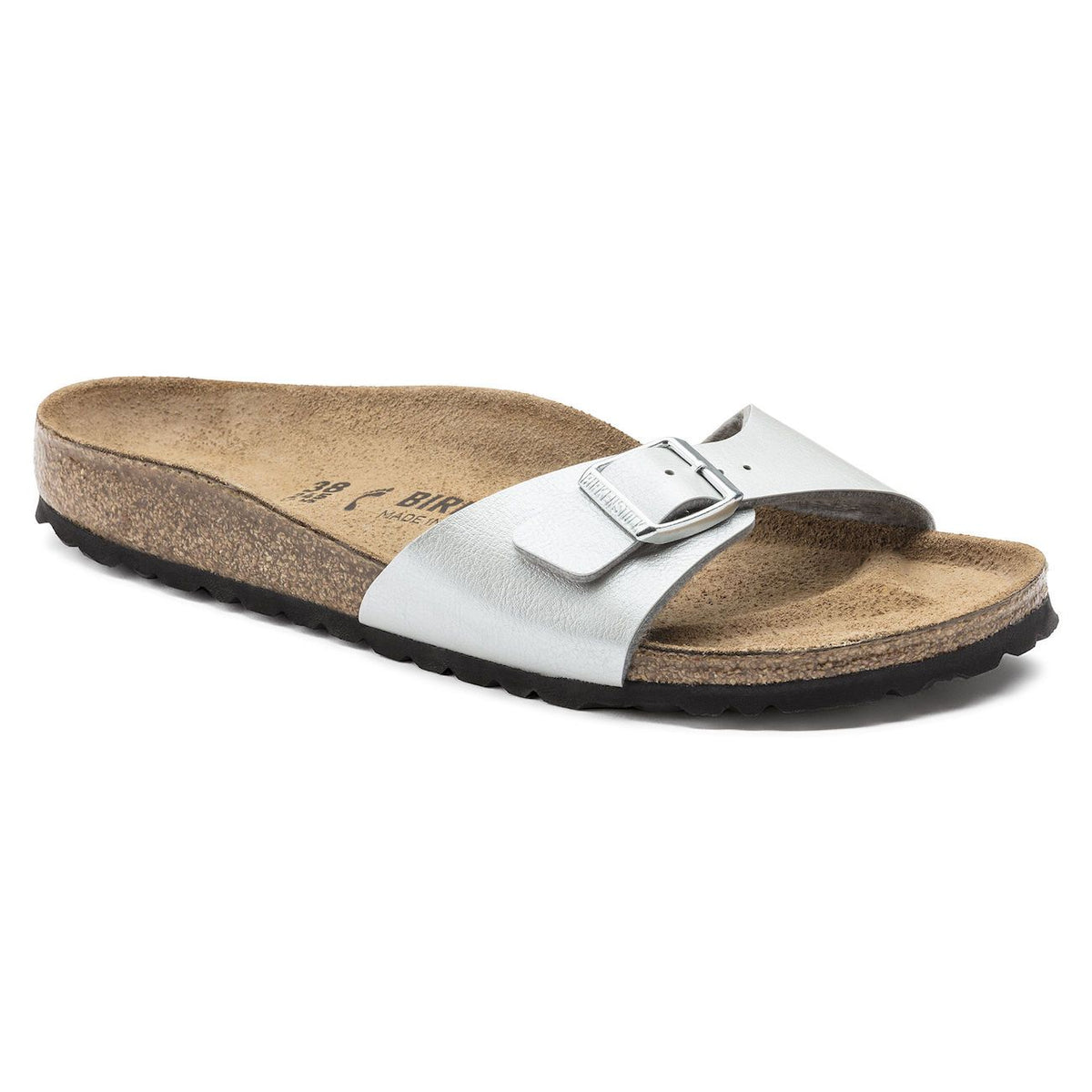 Birkenstock Classic, Madrid, Regular Fit, Birko-Flor, Silver Sandals Birkenstock Classic Silver 42 