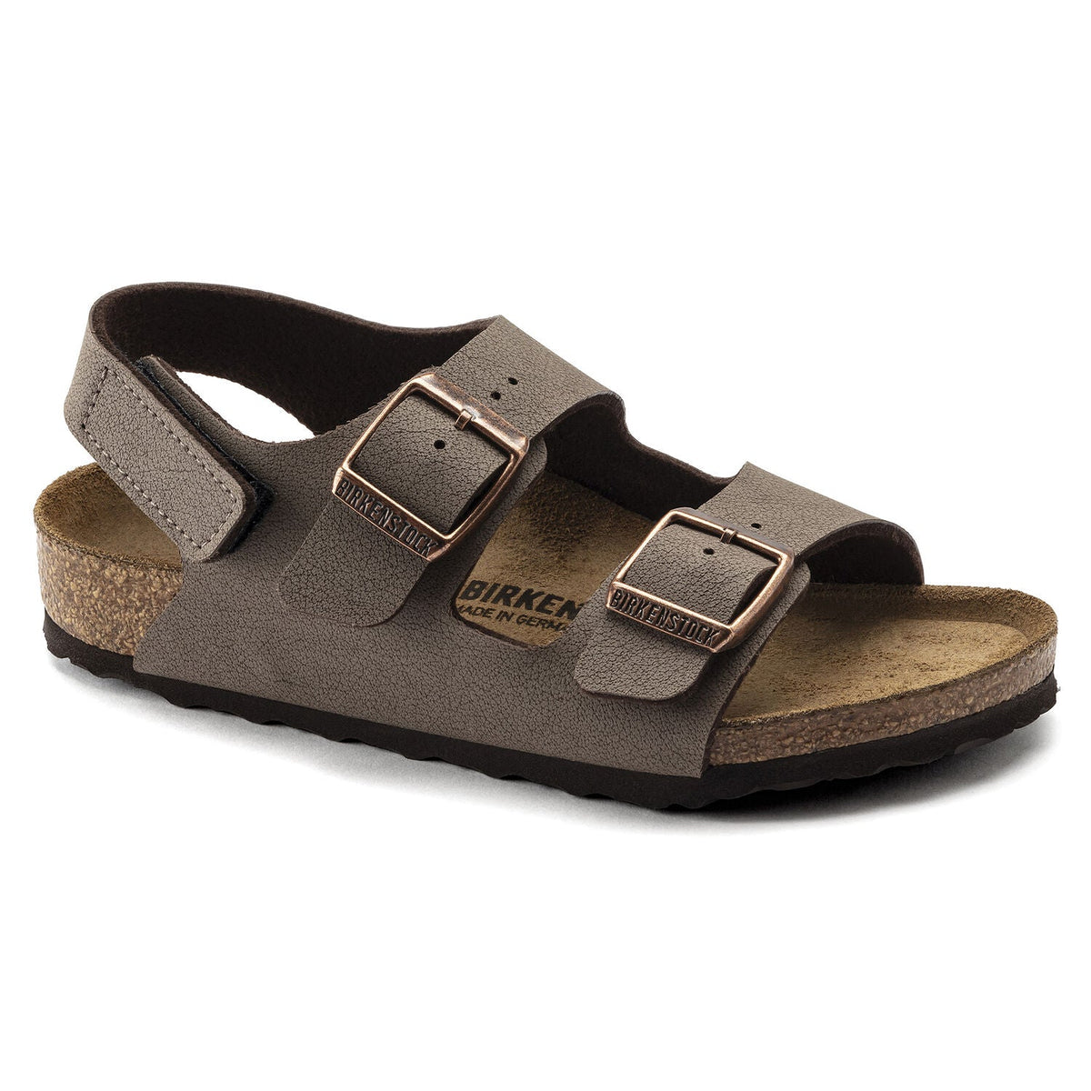 Birkenstocks Kids, Milano, BirkiBuc, Narrow Fit, Mocca Sandals Birkenstock Classic Mocca 24 