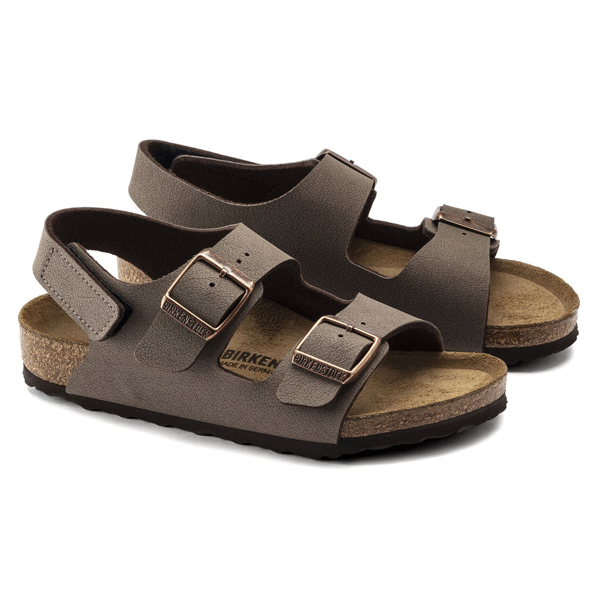 Birkenstocks Kids, Milano, BirkiBuc, Narrow Fit, Mocca Sandals Birkenstock Classic 