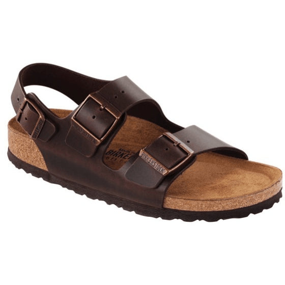 Birkenstock Classic, Milano, Leather, Soft Footbed, Regular fit, Habana Sandals Birkenstock Classic Habana 38 