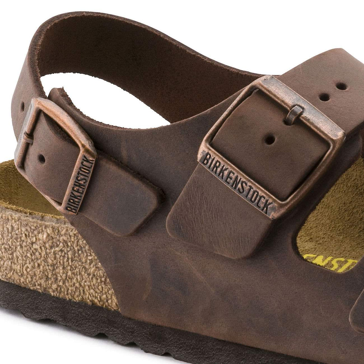 Birkenstock Classic, Milano, Natural Leather, Regular Fit, Habana Sandals Birkenstock Classic 