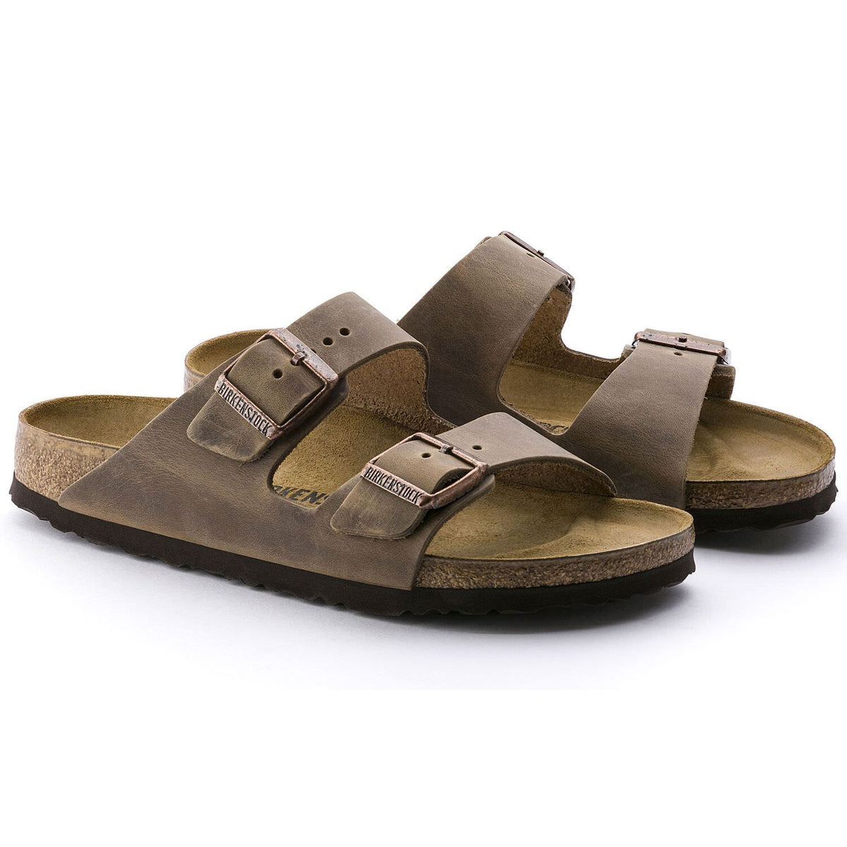 Birkenstock Classic, Arizona, Narrow Fit, Natural Leather, Tobacco Brown Sandals Birkenstock Classic 