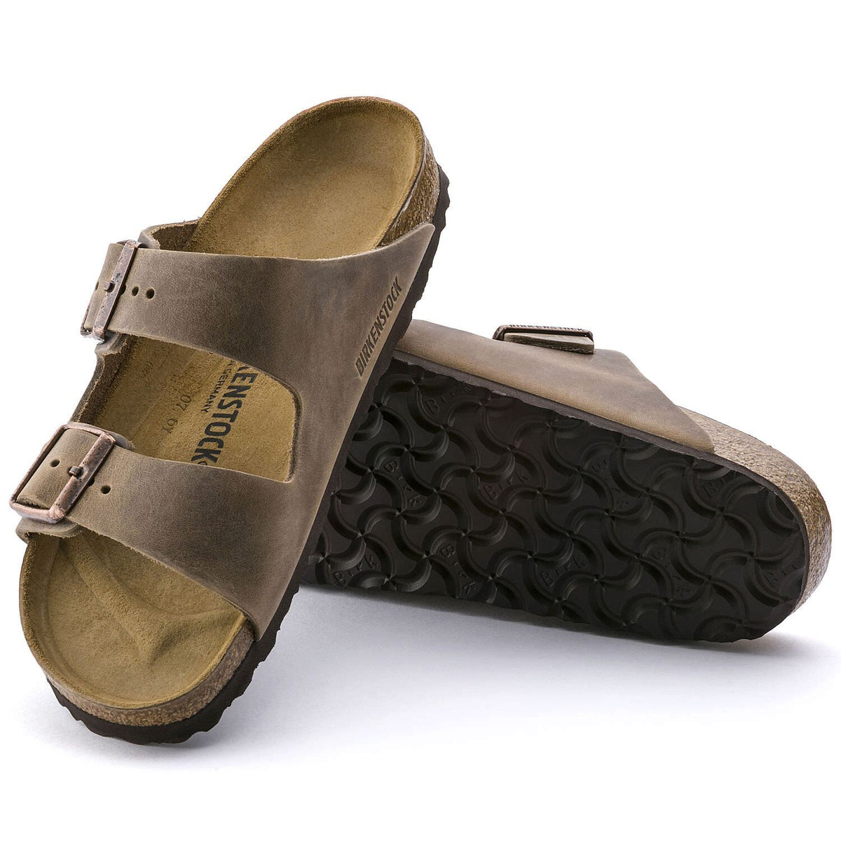 Birkenstock Classic, Arizona, Narrow Fit, Natural Leather, Tobacco Brown Sandals Birkenstock Classic 