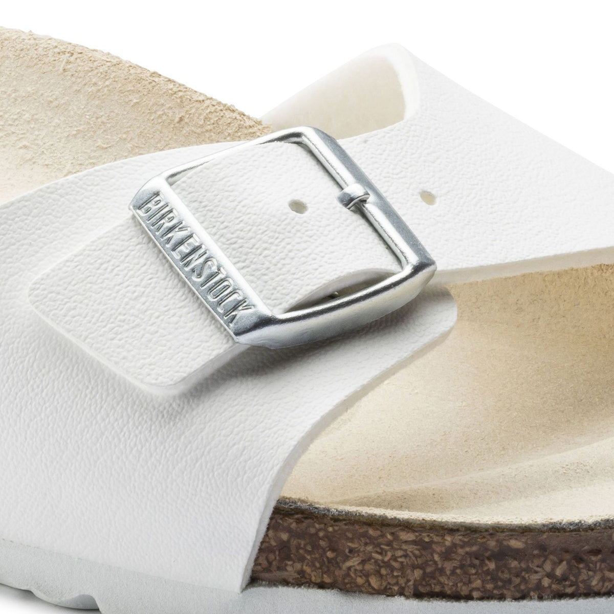 Birkenstock Classic, Madrid, Narrow Fit, Birko-Flor, White Sandals Birkenstock Classic 