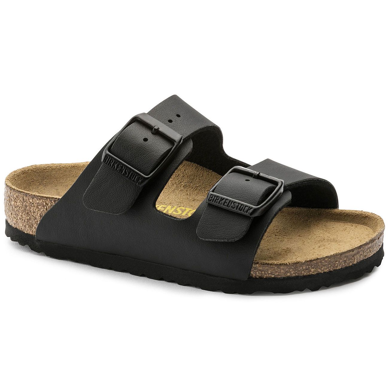 Birkenstocks Kids, Arizona, Birko-Flor, Narrow Fit, Black Sandals Birkenstock Kids Black 27 