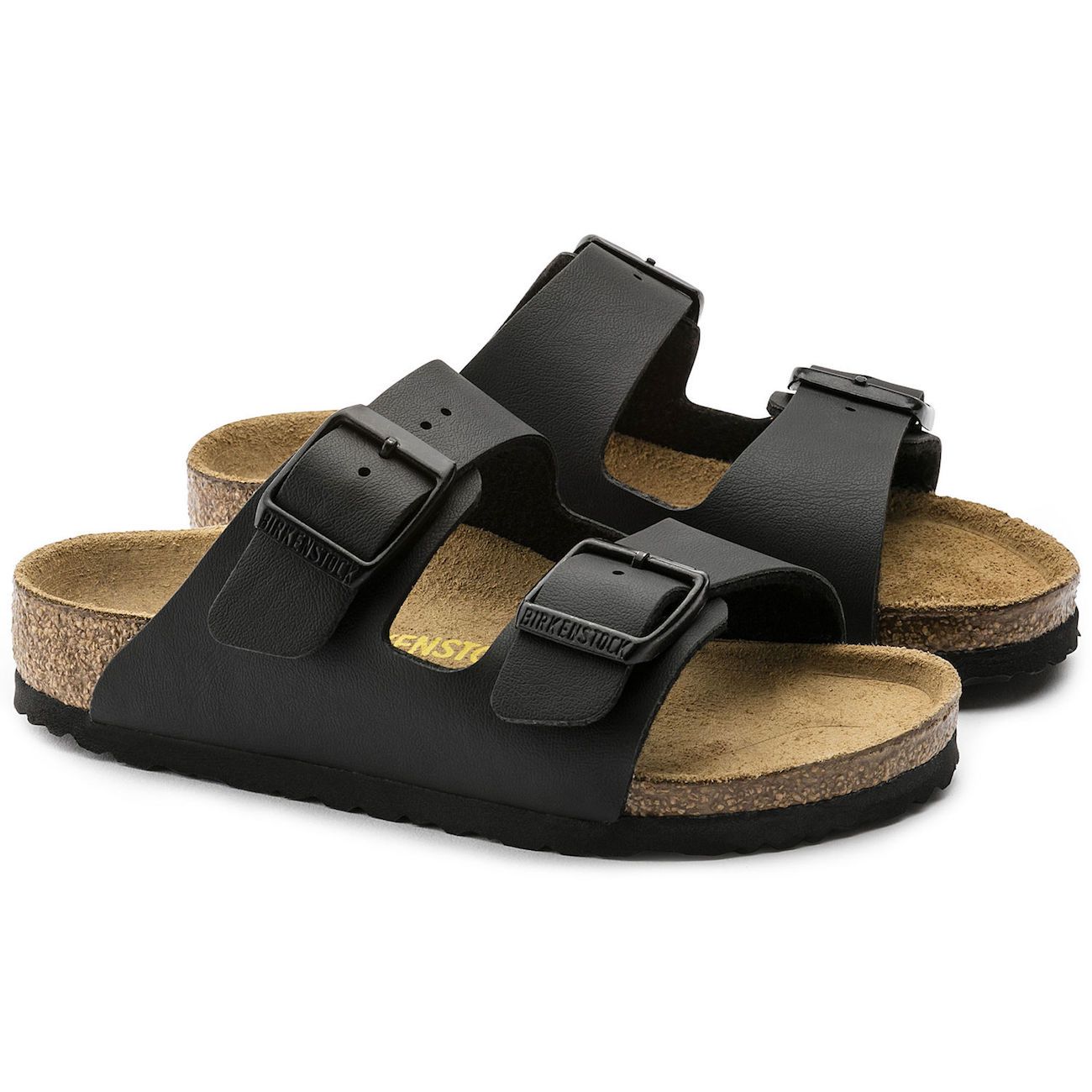 Birkenstocks Kids, Arizona, Birko-Flor, Narrow Fit, Black Sandals Birkenstock Kids Black 27 